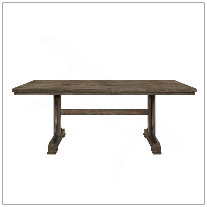 Table de salle à manger rectangulaire en bois brun clair 1Pc