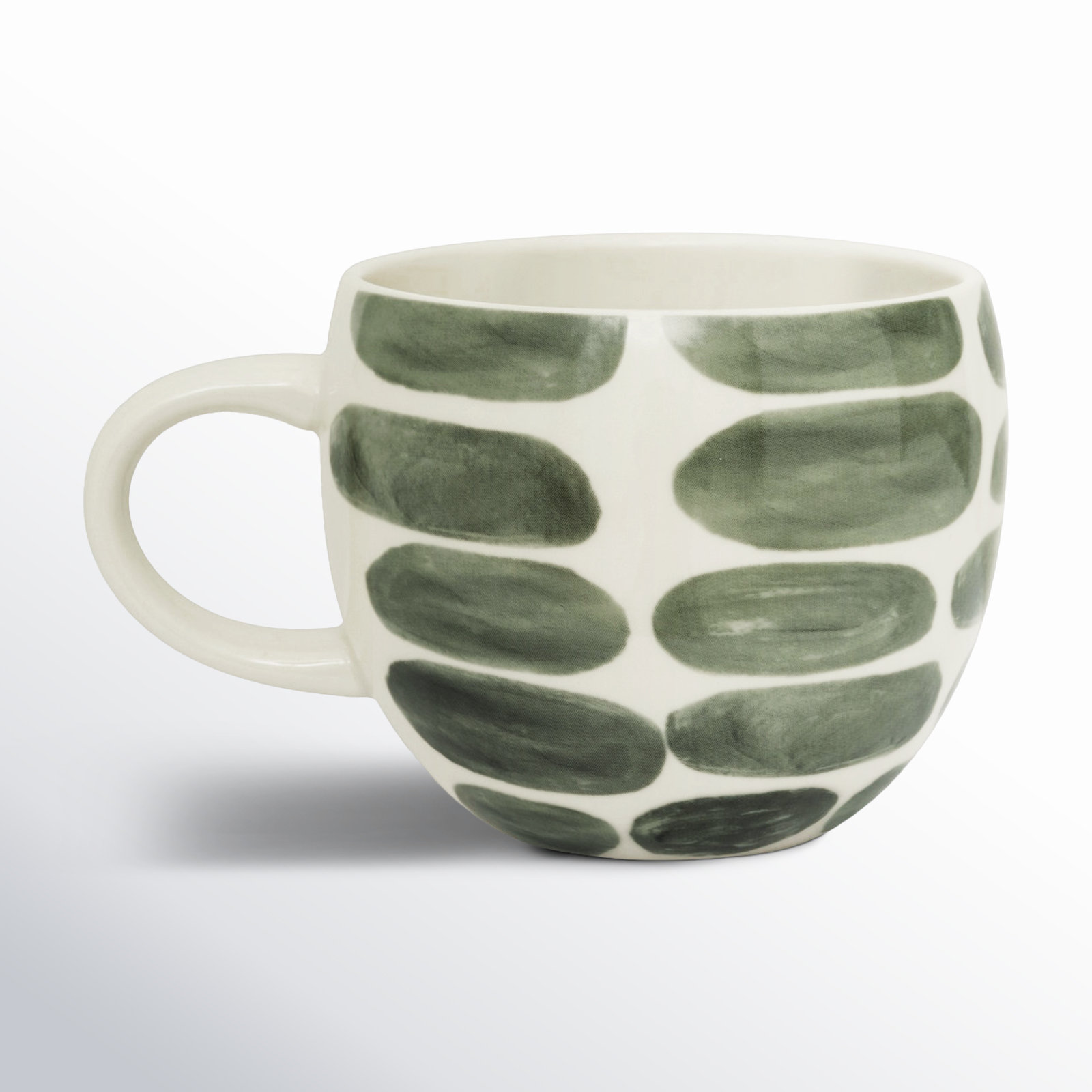 Stoneware Teacup, Sea Grass