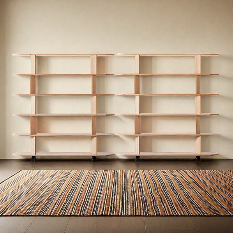 European Style Simple Multi-Tier Bookcase, (10 Shelves) 73.23" H x 70.87" W x 14.17" D