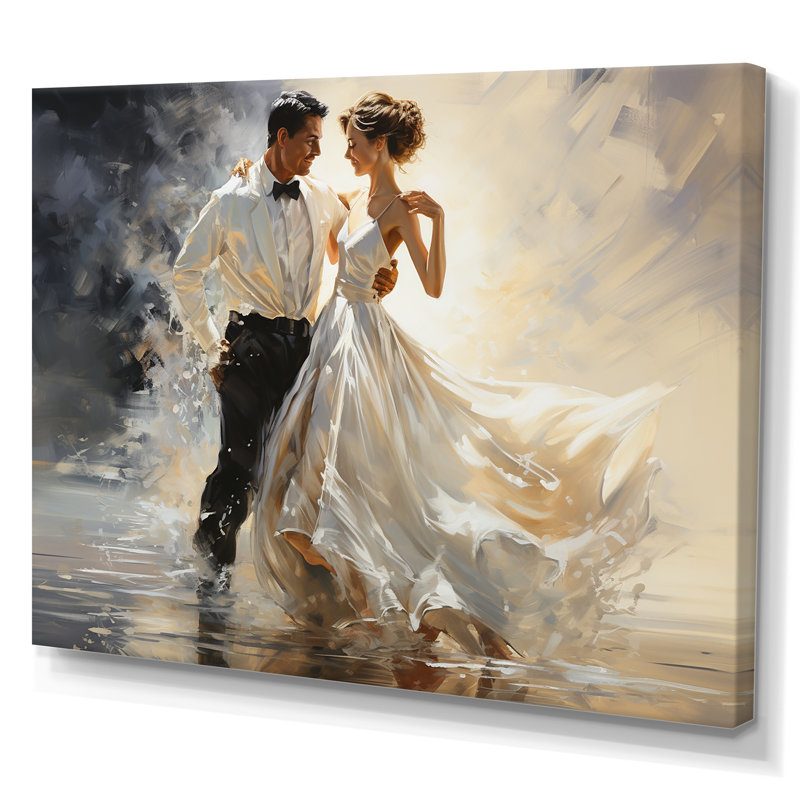 Couple Dance Ballroom Waltz III - Dance, reproduction sur toile, Toile tendue, L 44 po x H 34 po x P 1,5 po