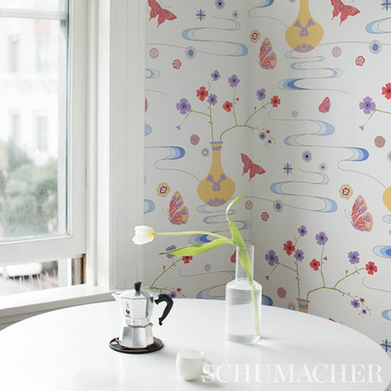 Schumacher x Cristina Buckley Fantasia Wallpaper, Formosa Ivory