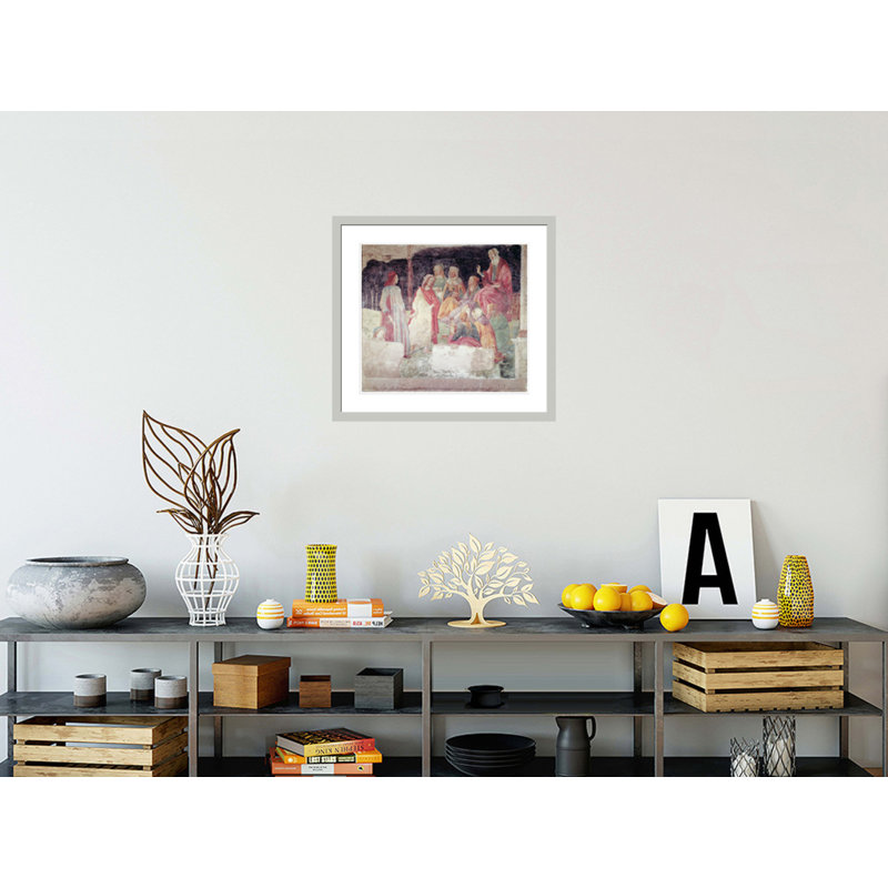 Young Greeted by Seven Liberal Arts from the Villa Lemmi by Sandro Botticelli -Framed Giclee Print, 23.5" H x 25.61" W