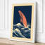 Whale Breaching Japandi - Wrapped Canvas-166852630-166852627