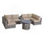 Ensemble modulaire de patio 8 pièces avec coussins durables entièrement assemblé