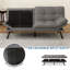 Canapé-lit futon de 71 po avec accoudoirs et dossier réglables, causeuse convertible multifonctionnelle pour salon, appartement, bureau-1693468371-1709616489
