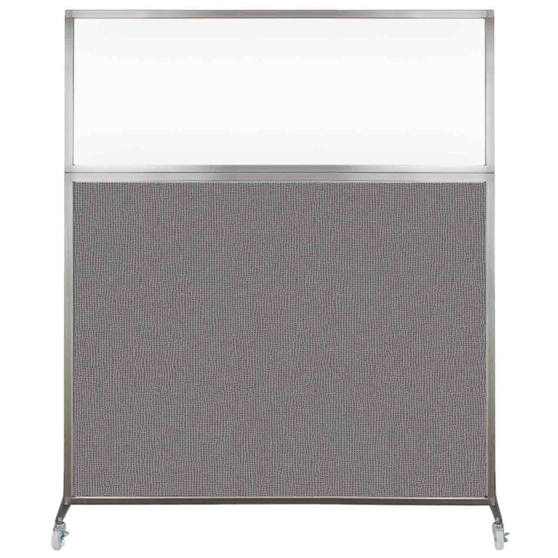 Cloison de bureau Hush - fenêtre transparente, 60", Ardoise