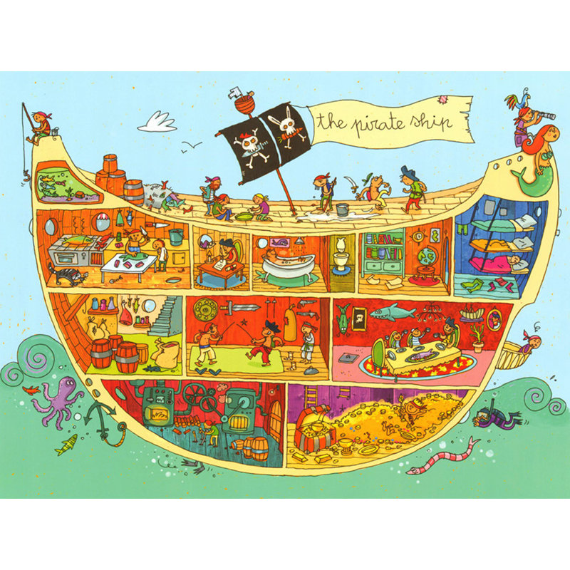 Bateau de pirate, H 18 po x l 24 po