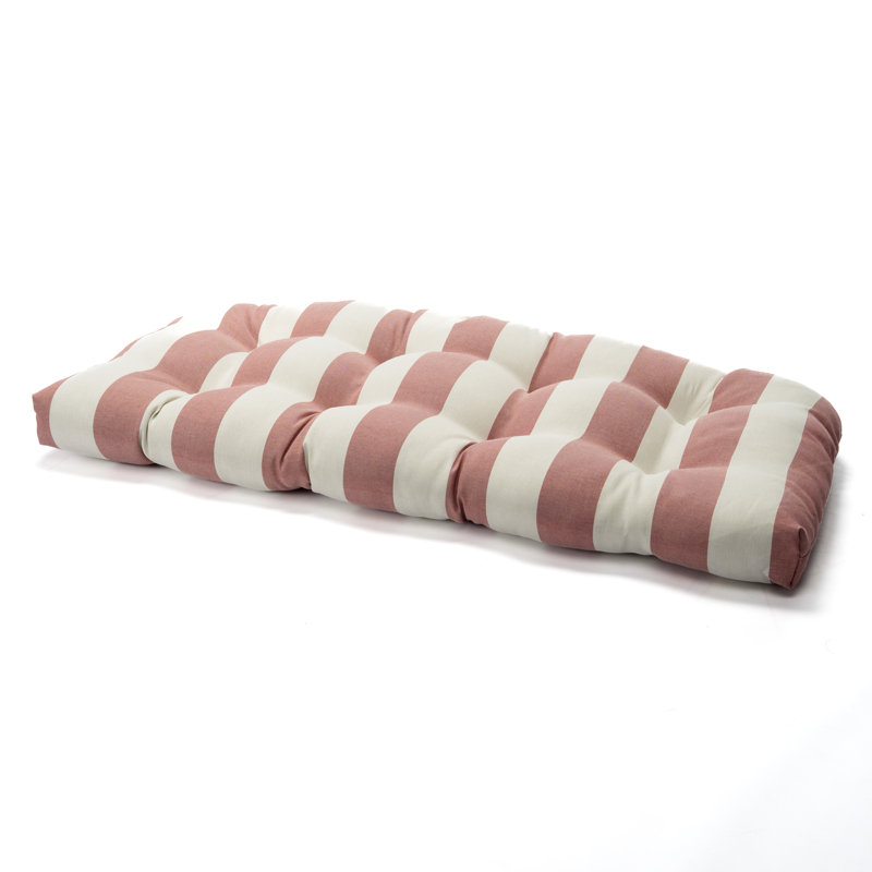 Coussin de causeuse d'extérieur Meta, Cabana à rayures cramoisies