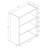 Transitional Bookshelf, 4 Tier Bookcase