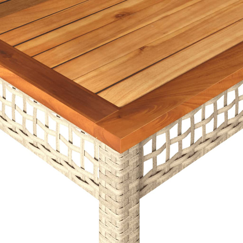 Swarthmore Metal Outdoor Dining Table , cm W cm D, Beige, 75cm H x 80cm W x 80cm D