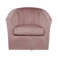 Fauteuil demi-tonneau pivotant en velours de 30,7 po de largeur Cœur-2097448071