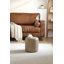 Petit repose-pieds rond en similicuir de 11,8 po-120539216