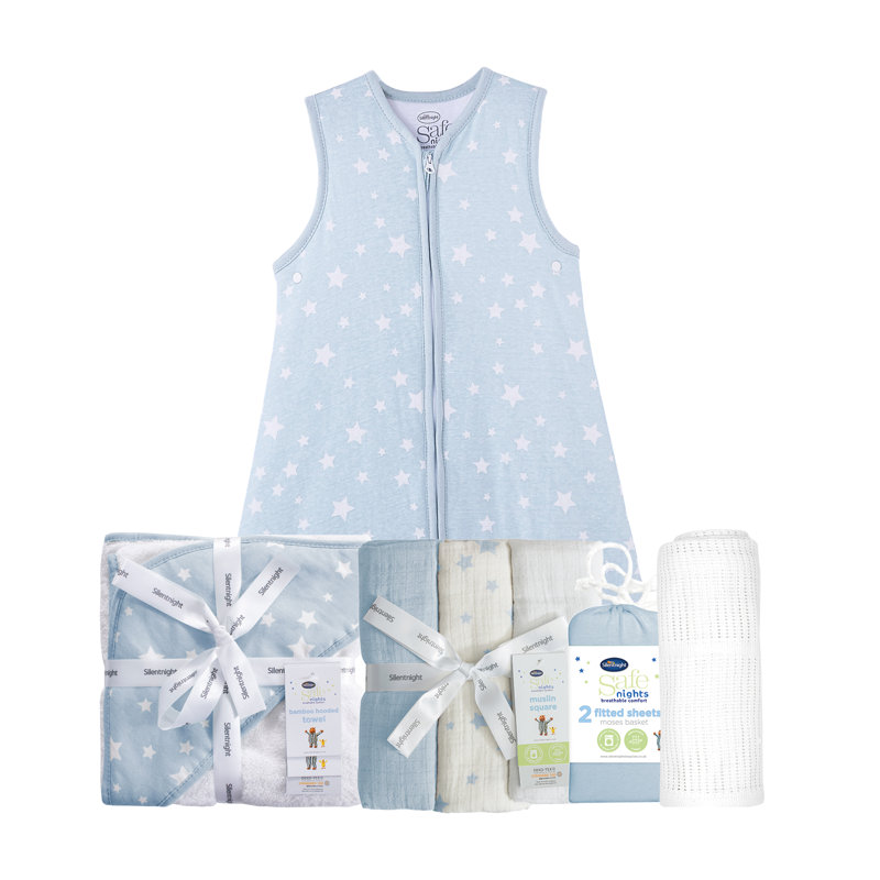 Nursery Bedding Bamboo Hooded Towel Bundle Set, Duck Egg