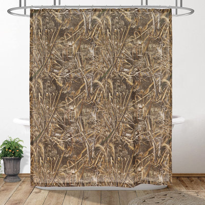 Rideau de douche camouflage et chasse 100% polycoton Realtree Max-5 72 po x 72 po