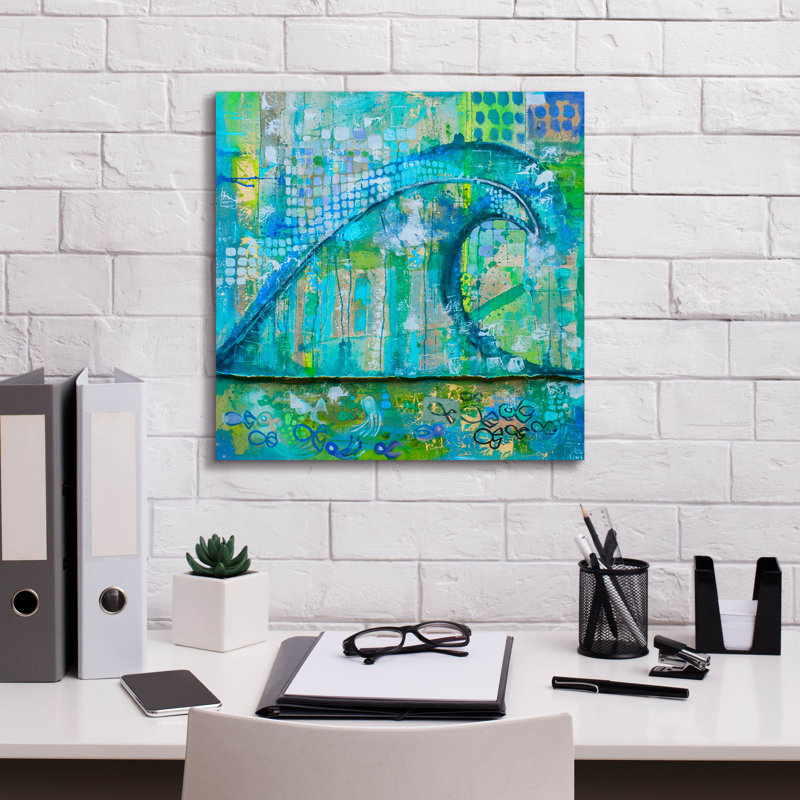 " Wave Fish " by Zwart, 18" H x 18" W x 0.75" D