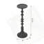 Porte-bougie décoratif en fer noir D4x13,5 po-1081701616