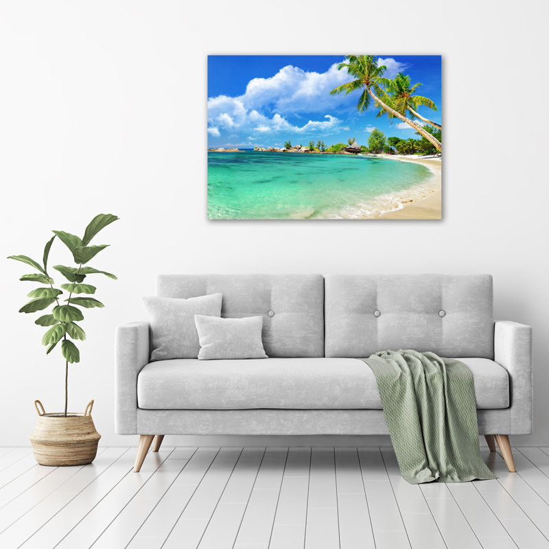 Seychelles Beach - Wrapped Canvas Print
