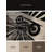 Machine Washable Potts Cafe Racer Motorcycle Retro Geometric Rug in Beige – Black Binding-943625619