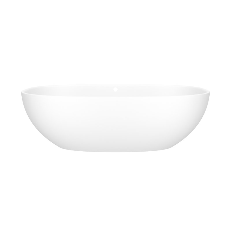 Barcelona Freestanding Soaking Bathtub, Matte White, 70.25" L x 33.63" W