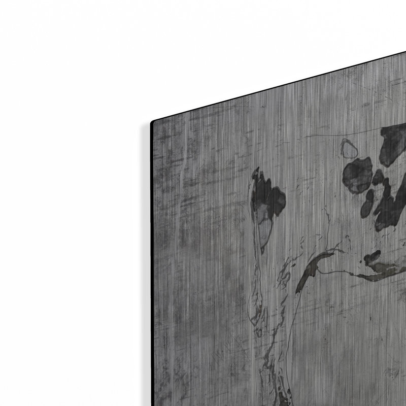 Luxe en métal «Rustic Cow» par Irena Orlov, métal «Rustic Cow» par Irena Orlov, H 12 po x l 16 po