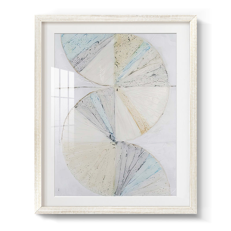Graphiques à tarte I - impression encadrée, H 25,5 po x l 17,5 po, Blanc