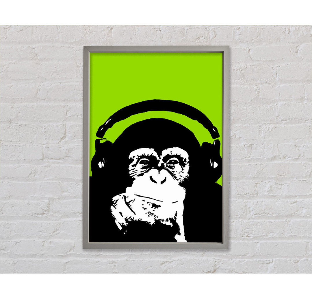 Monkey Dj Gerahmter Druck Wandkunst