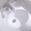 Lavabo de salle de bain ovale encastré en porcelaine vitrifiée 17 "x 14" avec trop-plein