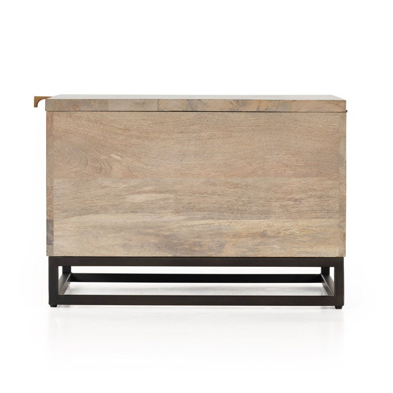 Kelby Solid Wood Coffee Table, Light Brown
