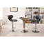 Gris avec base - 2 pièces, siège en similicuir, rembourrage confortable, hauteur réglable, pour la salle à manger, le bureau, les espaces de bar 2 pivotants et le salon, bar, extérieur-1263749458
