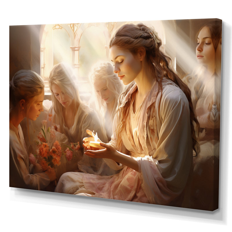 Folk Religion Miracles Embrace - impression, H 30 po x l 40 po x P 1,5 po, Toile tendue