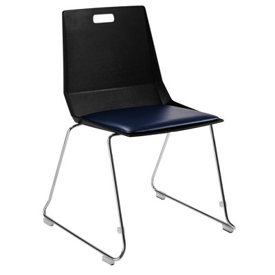 Luvraflex 19.25" W Stackable Vinyl Seat Reception Chair with Metal Frame