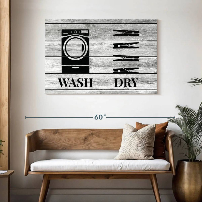 Tergel Rustic Wash And Dry Icons, 30" H x 45" W
