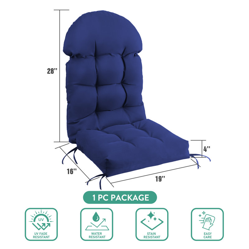 Coussin de siège et de dossier extérieur Adirondack, Marine