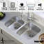 Ensemble d'évier de cuisine à double cuve encastrable en acier inoxydable 31 1/2 po x 20 1/2 po Karran-90977232