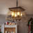??4-Light Farmhouse Chandelier Pendant Light - Adjustable Height - Rustic Steel Design - For Dining Room & Kitchen-893068000