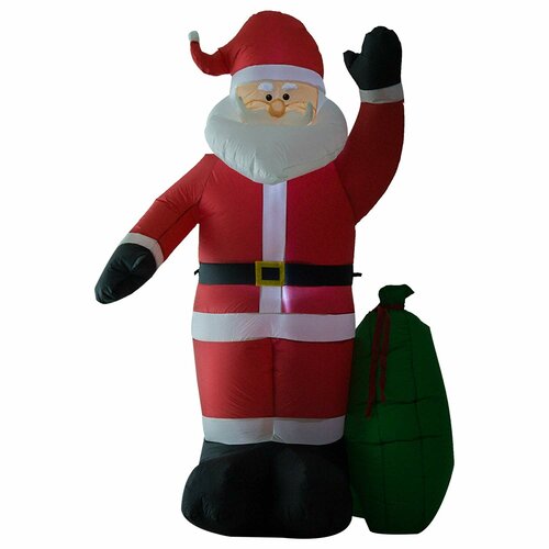 The Holiday Aisle® Outdoor Santa Claus Christmas Holiday Inflatable ...