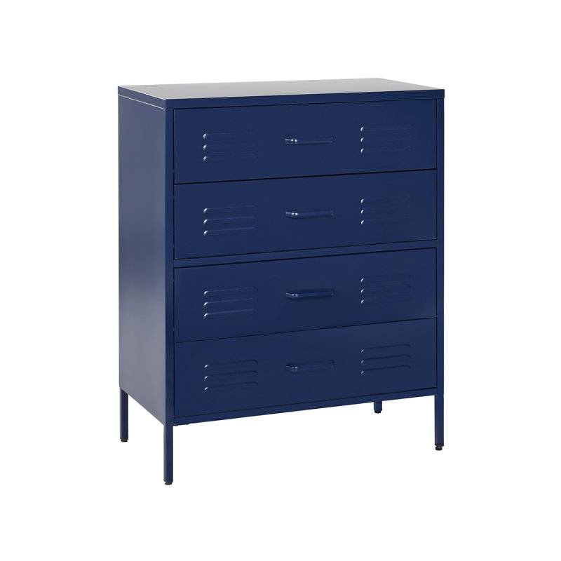 Moodus 80cm W 4 - Drawer Chest of Drawers, Blue