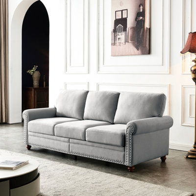 Avec rangement et bande élastique en lin confortable avec revêtement en tissu gris