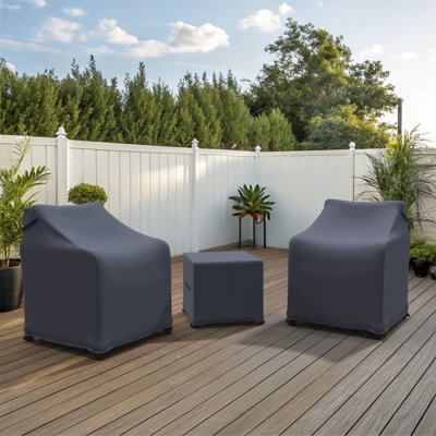 Idamarie Wicker Rattan Outdoor Conversation Set Group Seating Patio Furniture Covers by Arlmont & Co.