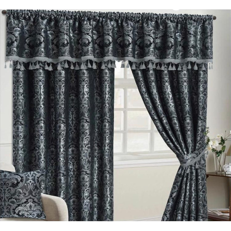 Pilarcitos Blackout Curtain Pair, Width 168cm x Drop 183cm, Grey