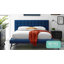 Grand lit plateforme tapissier en tissu touffeté Julia-1680875236
