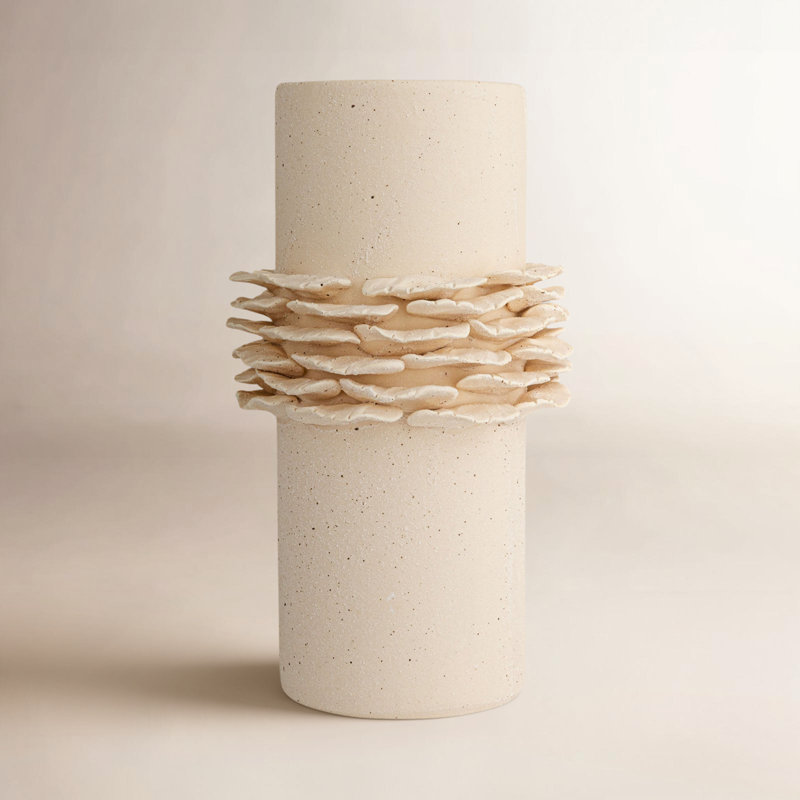 Vase en grès à volants Elegance
