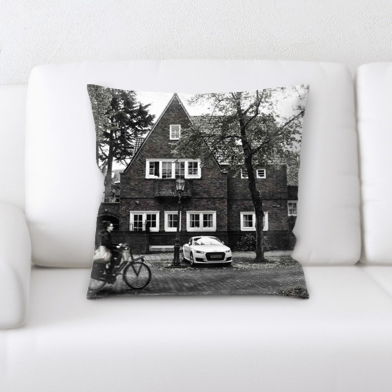 Street Life Microsuede Reversible Throw Pillow