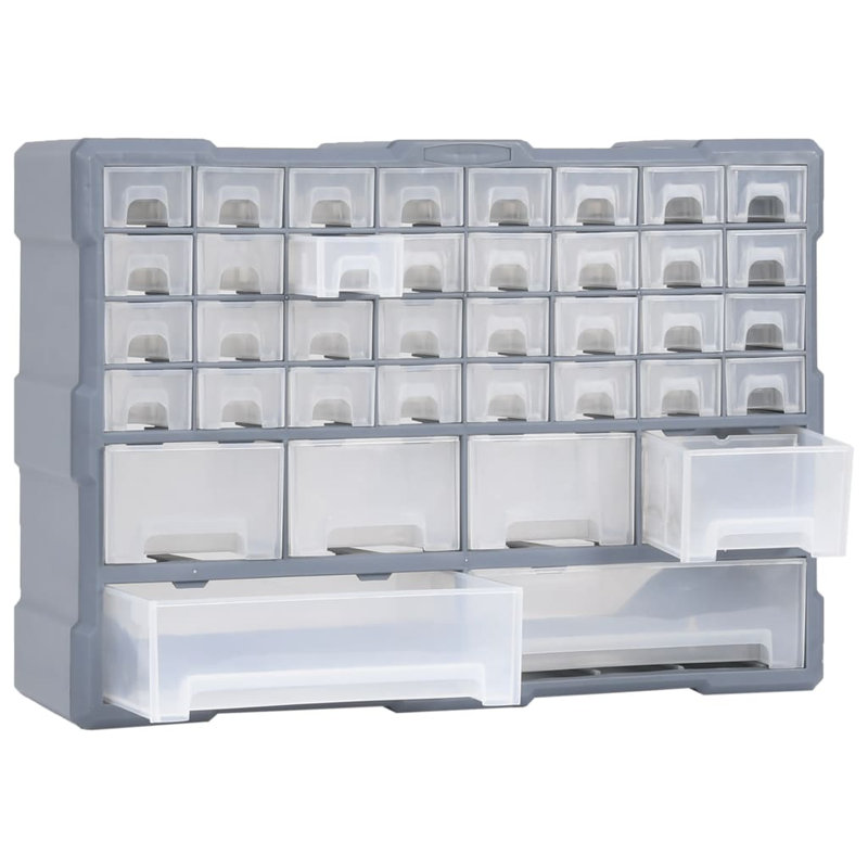 Multi-drawer Organiser with 38 Drawers 52x16x37,5 cm, Grey