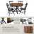 Sterling 45W Round Trestle Dining Table With 4 High Back Spindle Dining Chairs-105299777