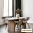 Burlywood Oval Solid Wood Dining Table-1171742626-1171742649