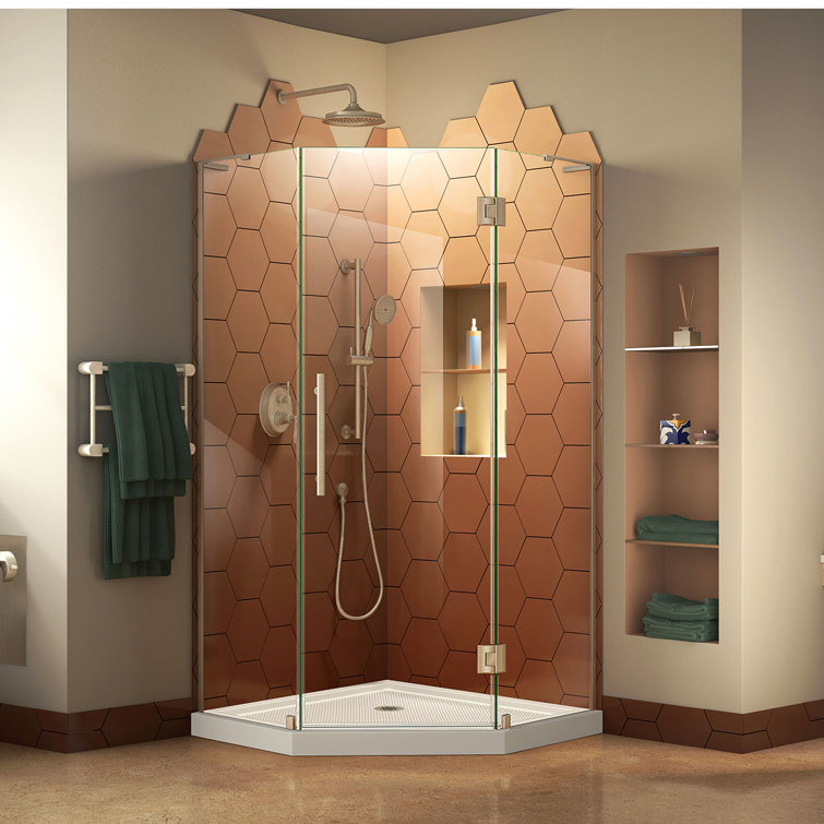 DreamLine Prism Plus 42" x 74.75" Rectangle Hinged Shower Enclosure with Base Included