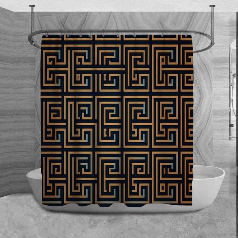 Orfield Geometric Shower Curtain, 93" H x 70" W