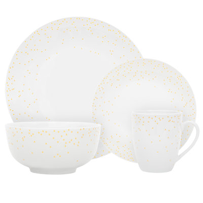 Mituta Piece Porcelain China Dinnerware Set - Service for 4