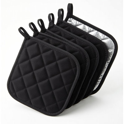 Porte-casseroles en coton 8 po x 8 po avec doublure Silverstone résistante à la chaleur